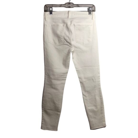 J. Brand Distressed White Jeans with Frayed Hems - Picture 2 of 11